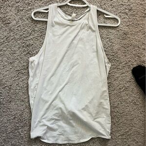 White lululemon workout tank with open back